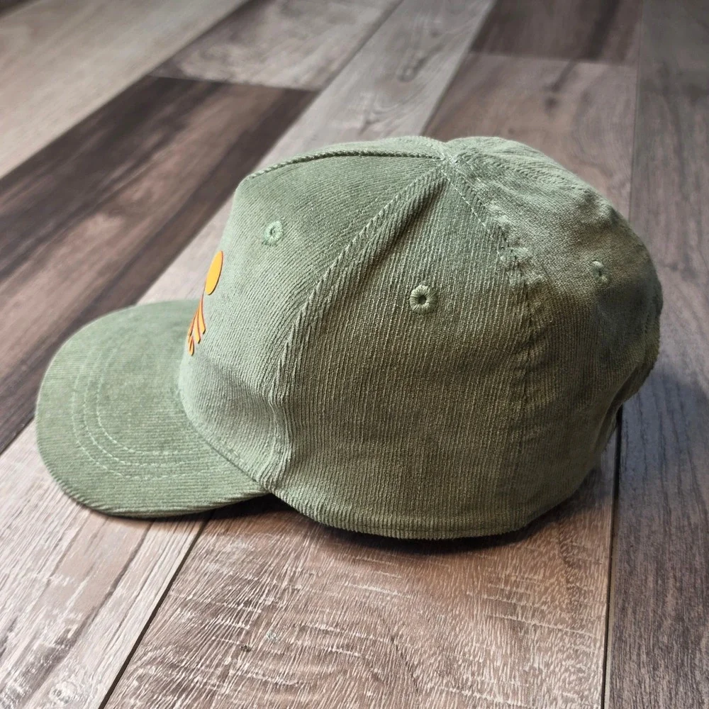 Binky Bro Toddler Corduroy Snapback Hat Olive Green Mountain Logo Adjustable